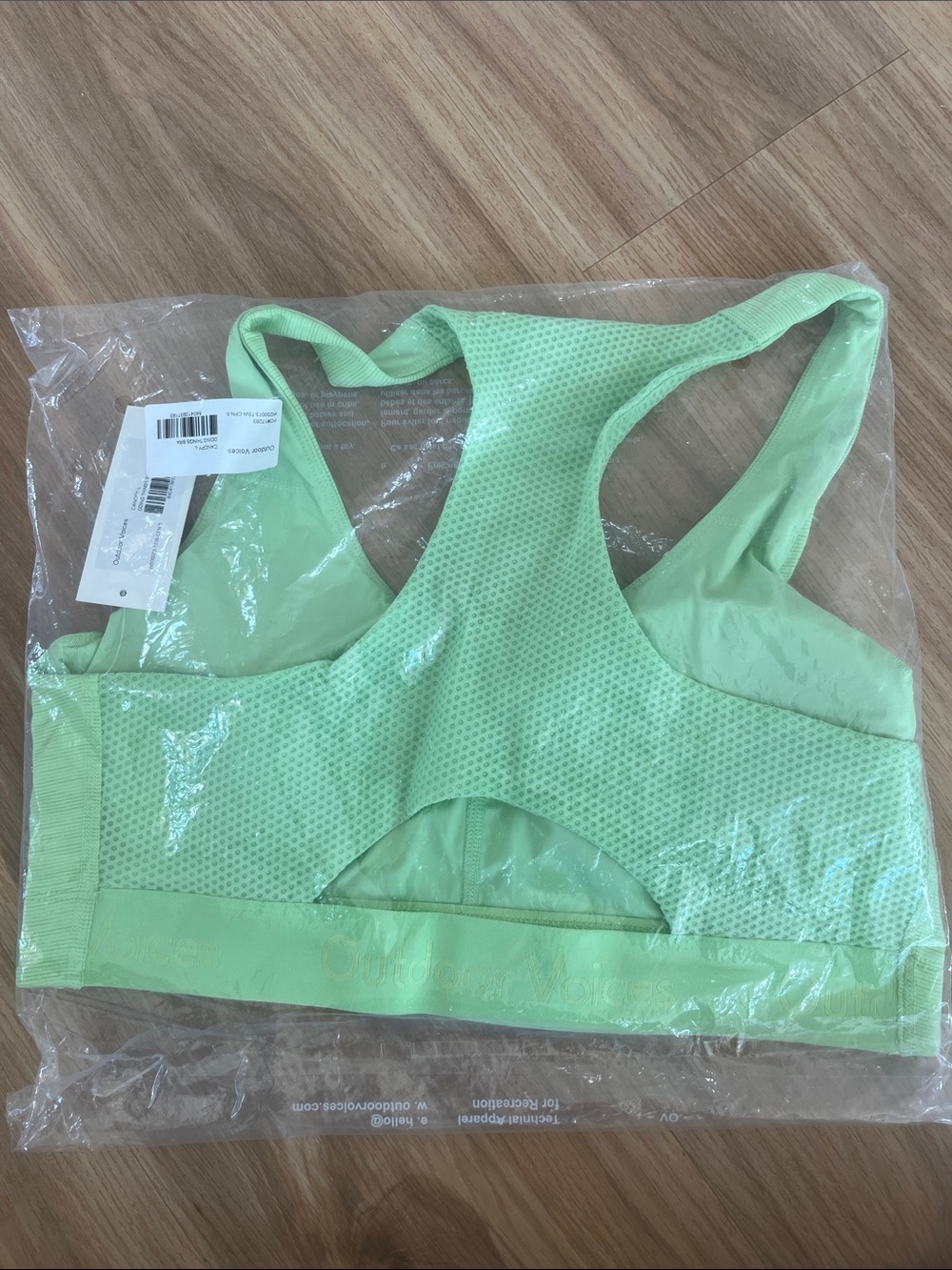 Outdoor Voices Mint Green Racerback Support Sports Bra